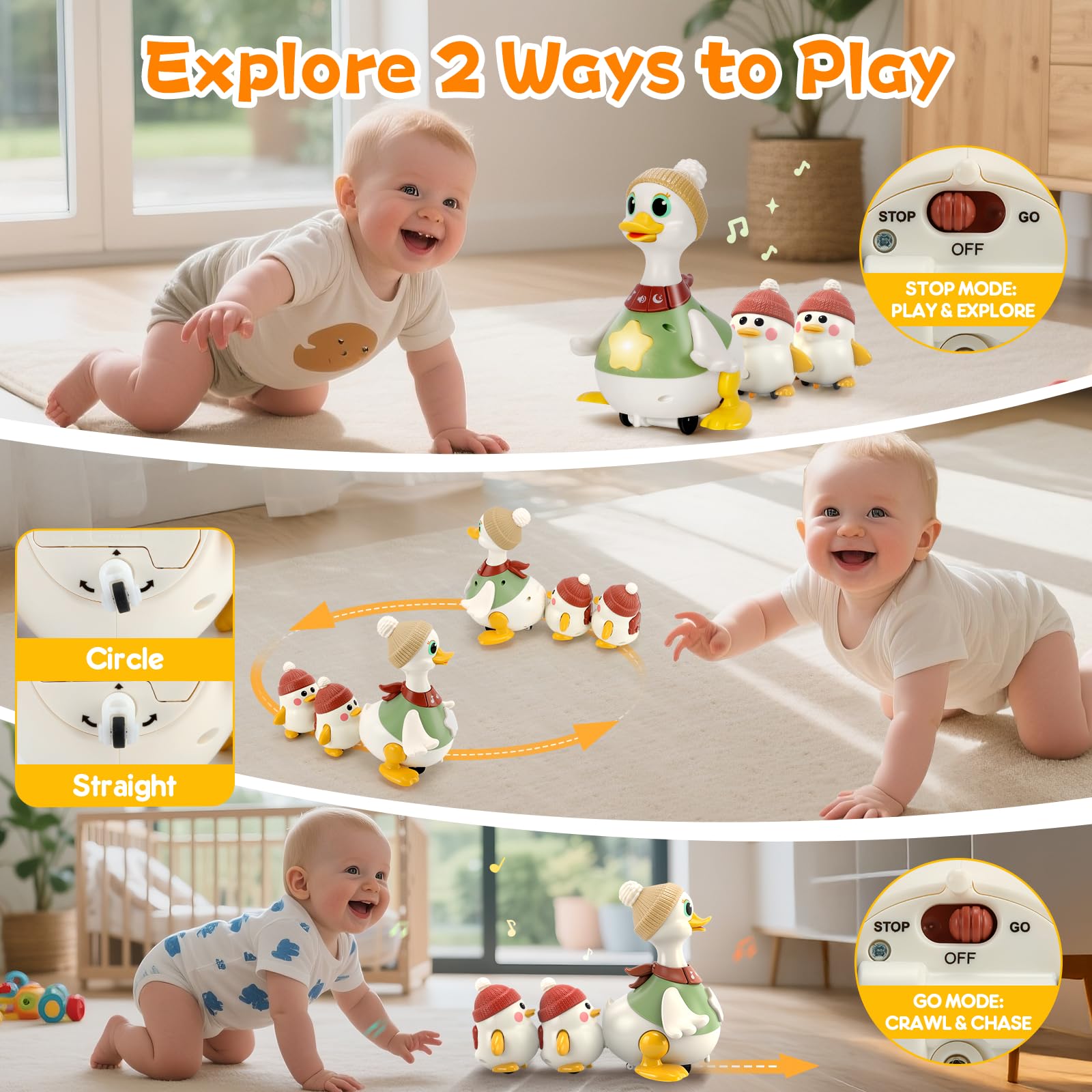KETIEE Ducklings holding hands walk together for crawling play.