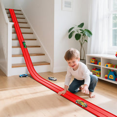 KETIEE Flex Tracks with eight suction cups secures on windows or tables for action-packed sessions.