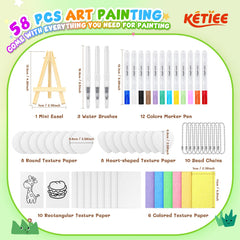 KETIEE foam texture paper 32pcs close-up for customizable shapes and textures