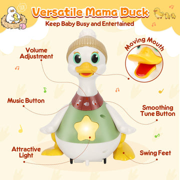 KETIEE Mama Duck battery compartments power interactive features.