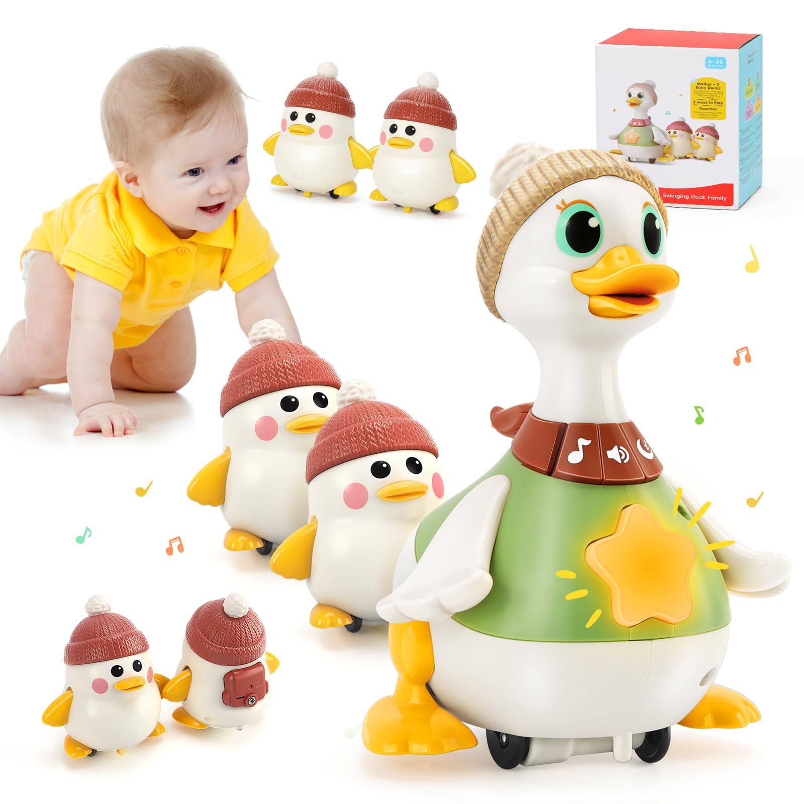 KETIEE Mama Duck Dancing encourages tummy time and curious movement.