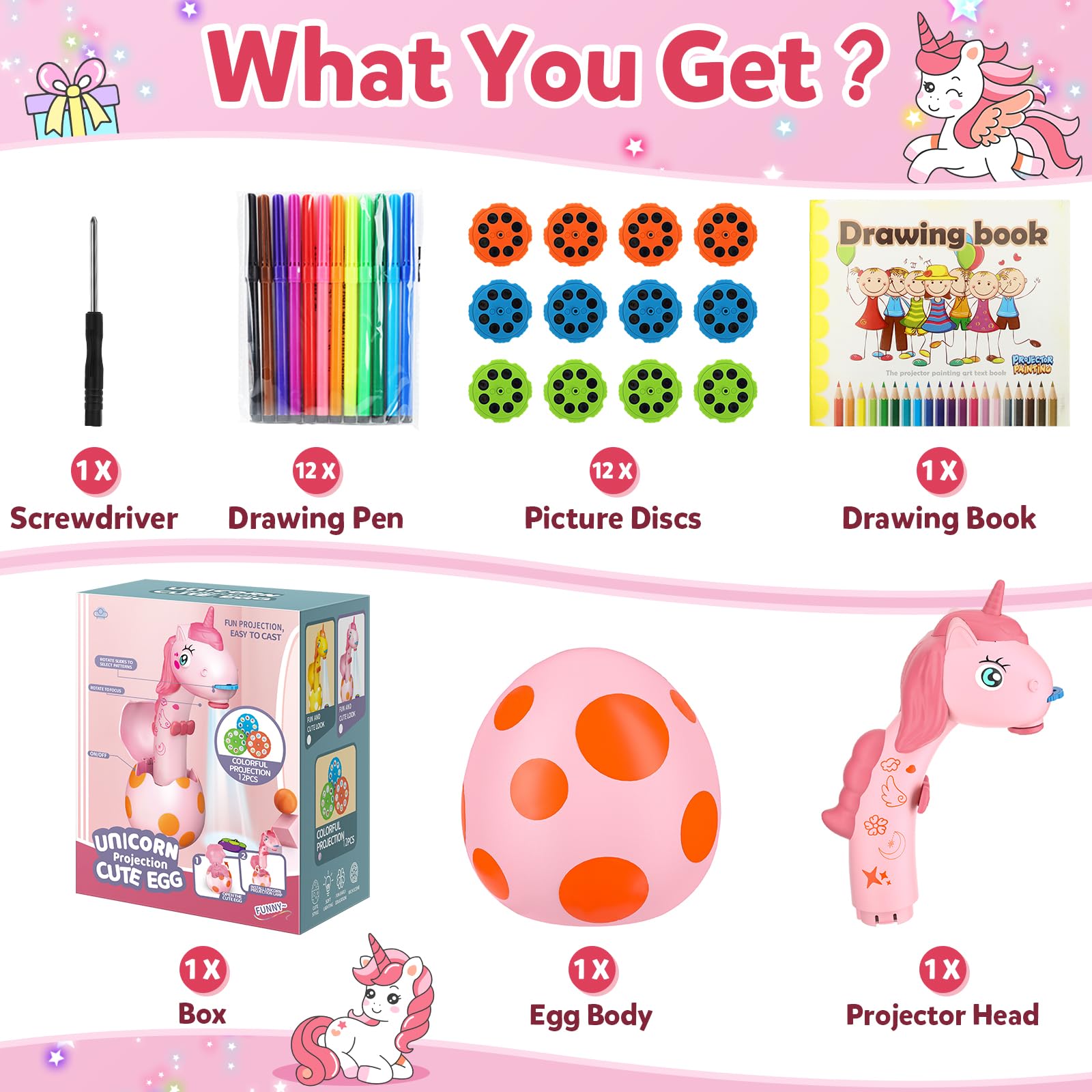 KETIEE Unicorn pens and sketchbook for immediate drawing
