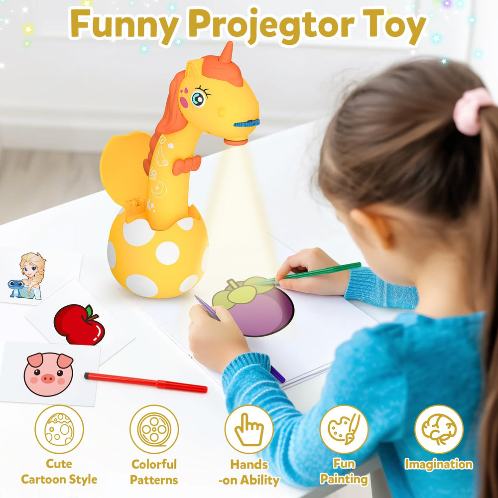KETIEE Unicorn projection view showing clear images for copying
