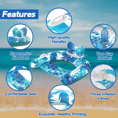KEUCL pool floats feature ergonomic headrests for cushioned neck and back support
