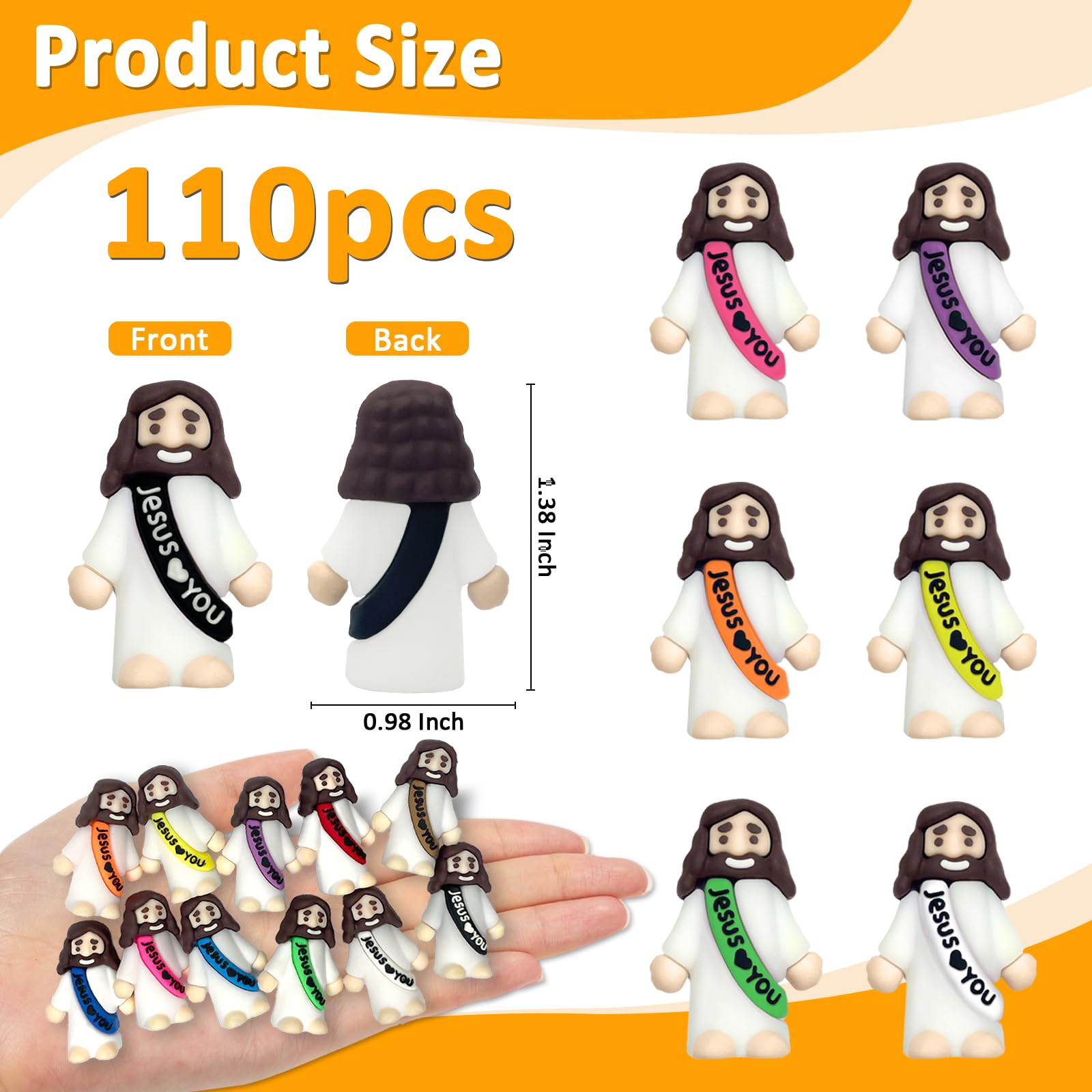 Keway Jesus loves you 3D printed figurine with durable pocket size