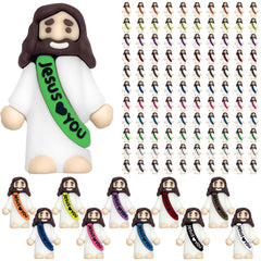 Keway 110 piece mini Jesus figures bulk set for faith based celebrations and gifting