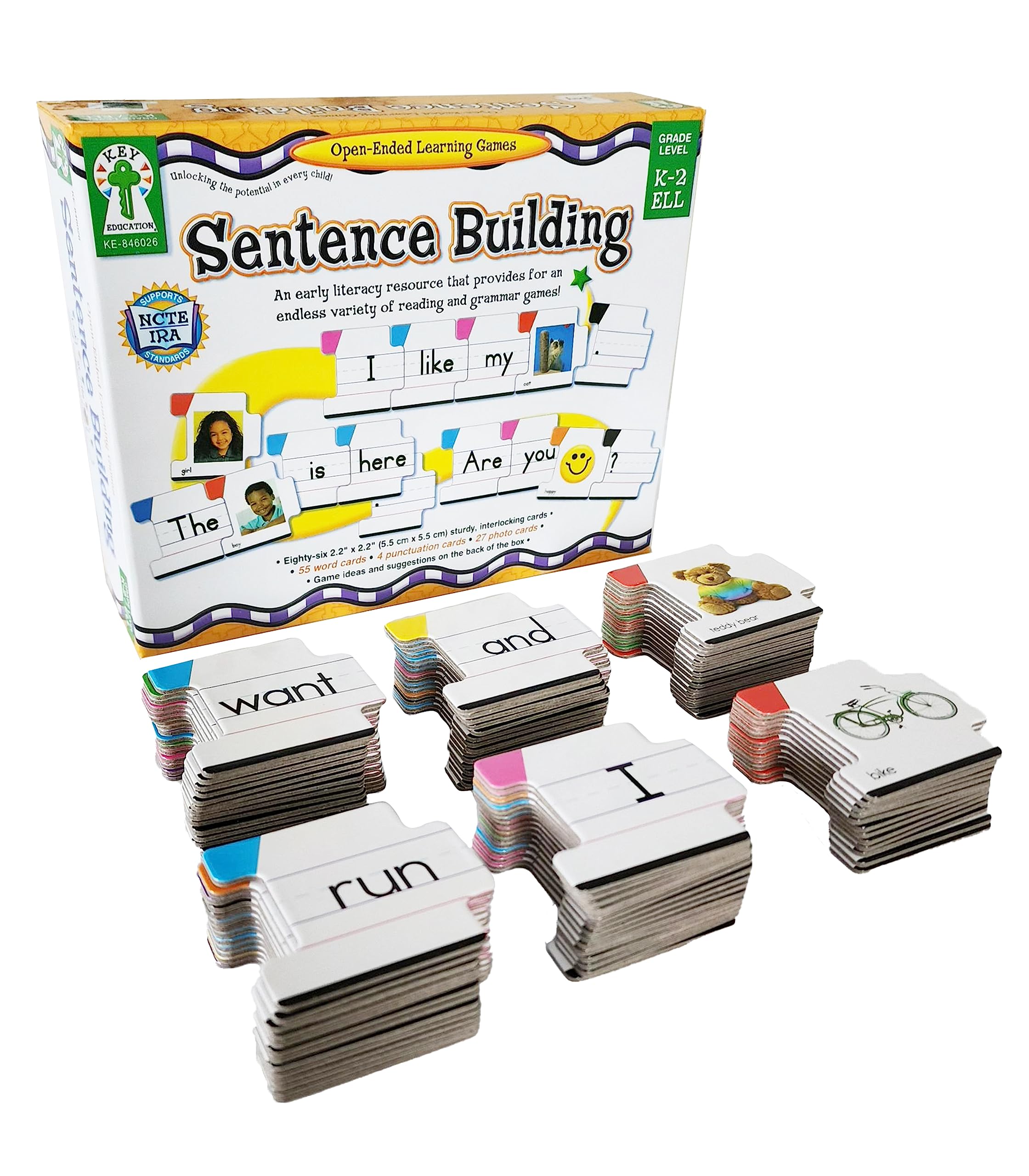 Key Education sentence-building kit with interlocking cards for grammar practice