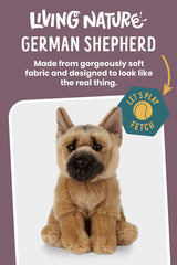 Keycraft Living Nature German Shepherd detailed ears and expression, perfect for imaginative play and storytelling.