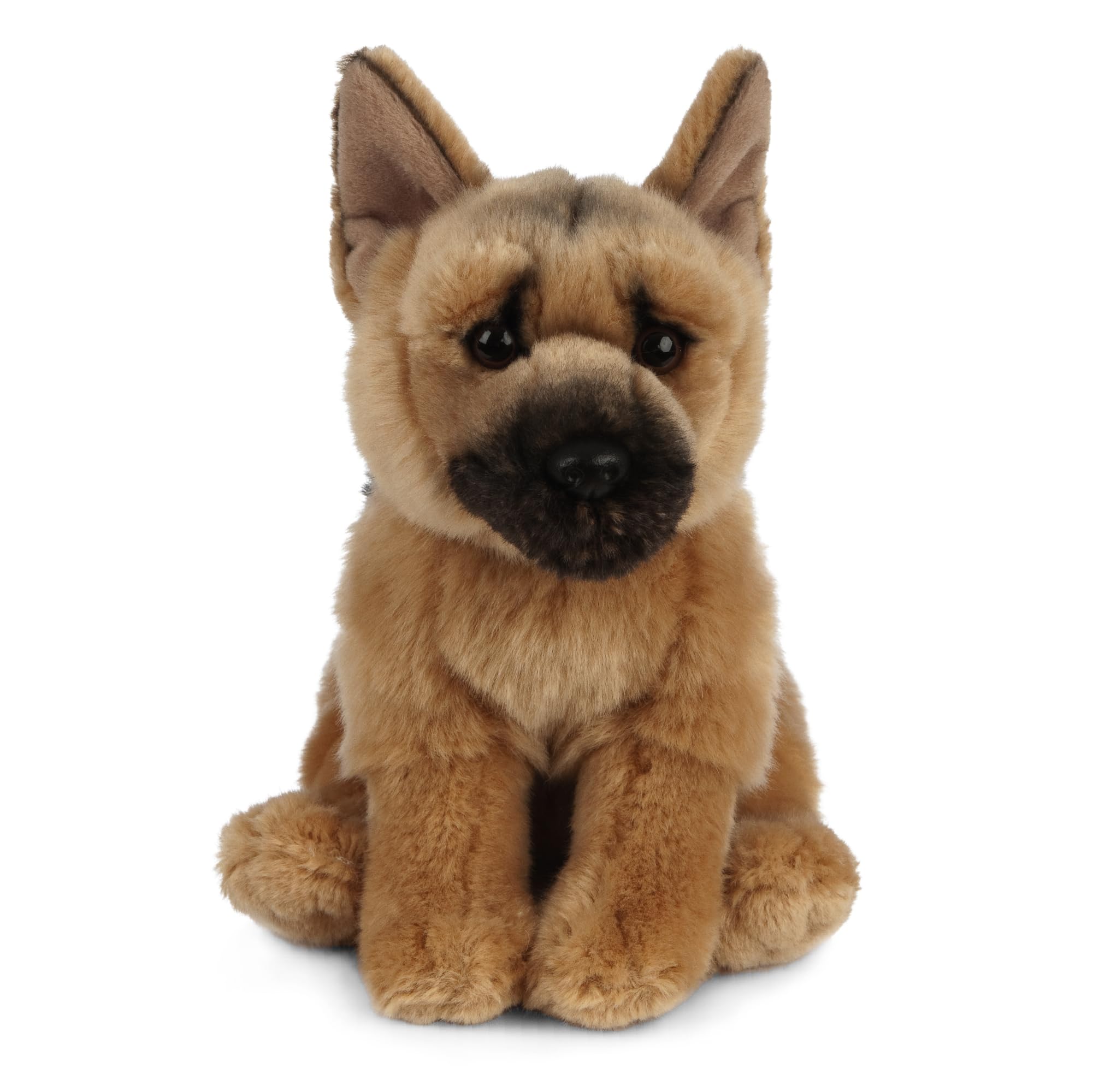 Keycraft Living Nature German Shepherd plush toy, 8 inches, ideal for cuddles and display.
