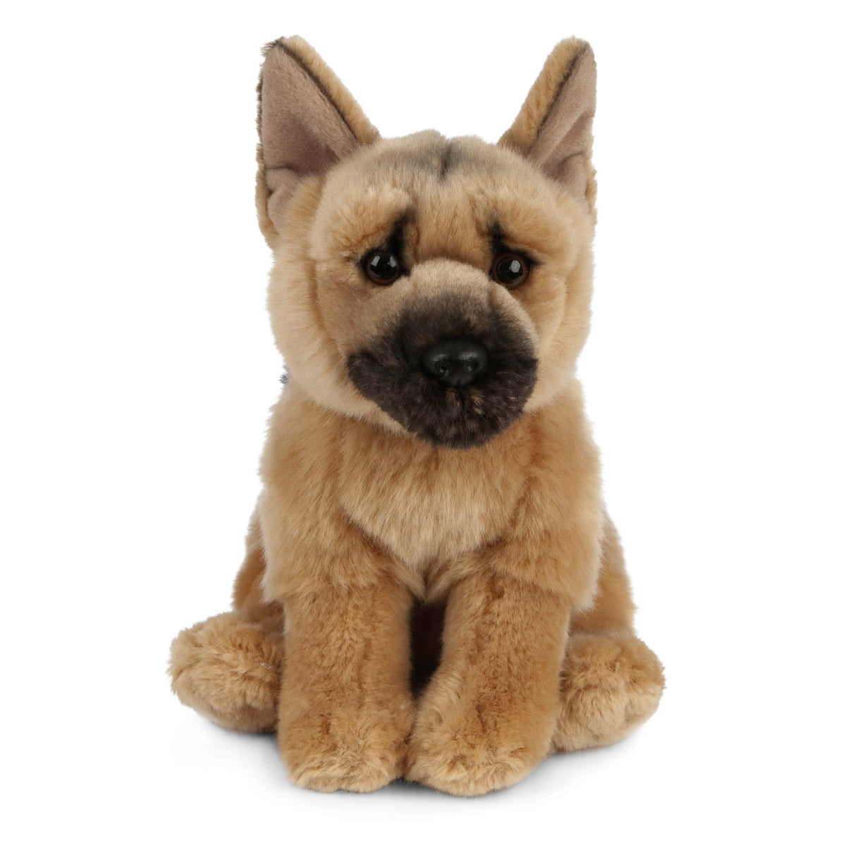 Keycraft Living Nature German Shepherd plush toy, 8 inches, ideal for cuddles and display.