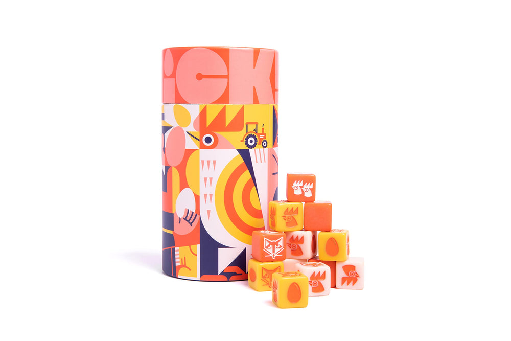 Keymaster Games Chicken! box and dice set for quick family fun