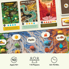 Keymaster Games Parks Base Camp premium wood components for durable resource tracking