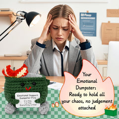 Keyrose bright color dumpster fire crochet enhances any workspace.