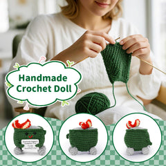 Keyrose crochet dumpster fire with uplifting card, a thoughtful gift option.