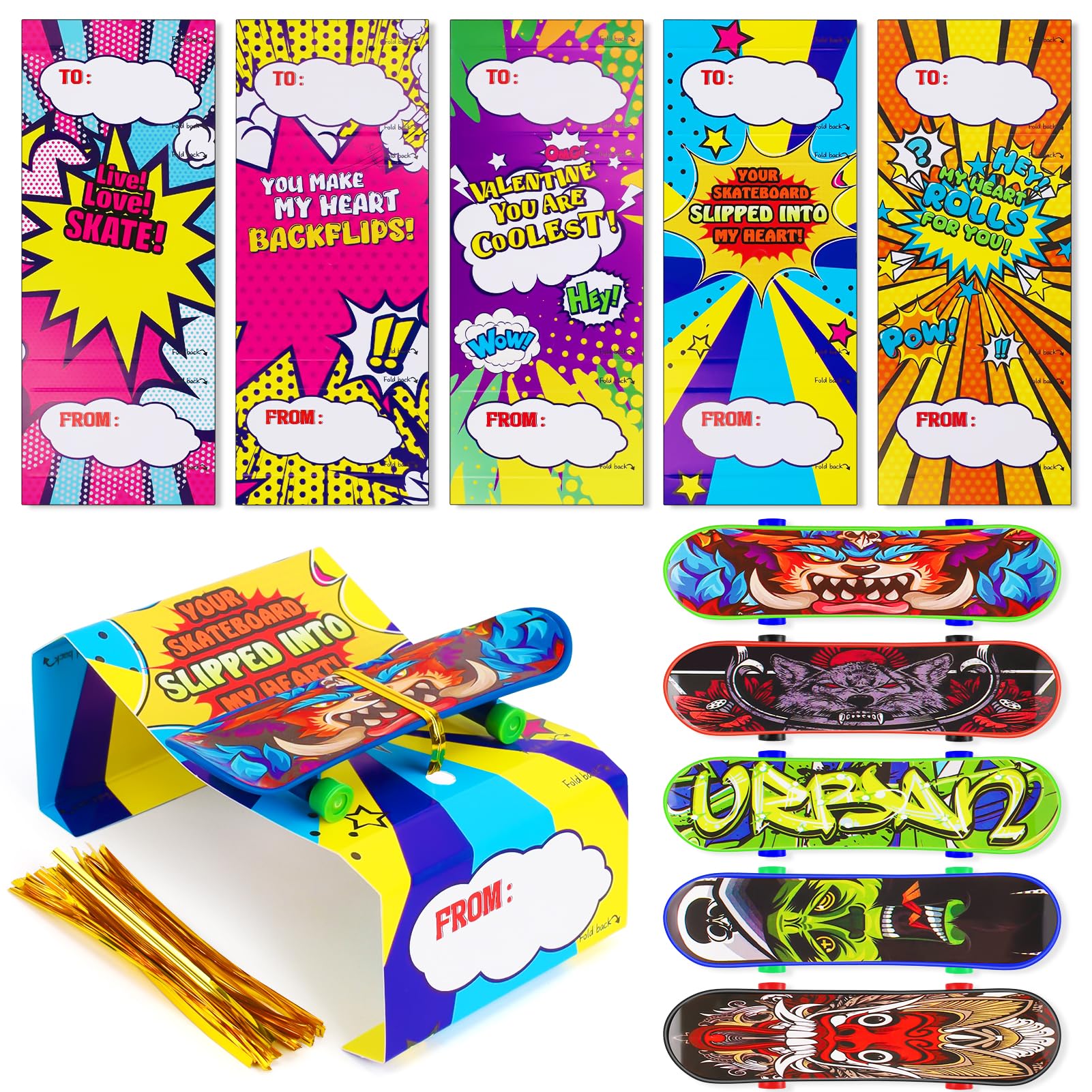 Keysense 28-pack finger skateboards for kids offering portable, engaging play sessions