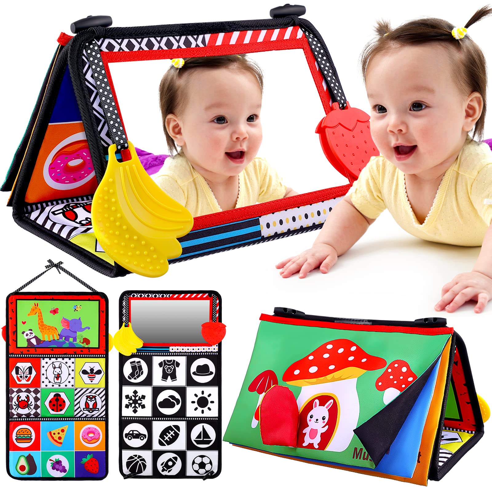Keysense Lifestyle baby mirror tummy time toy for neck support and visual focus.