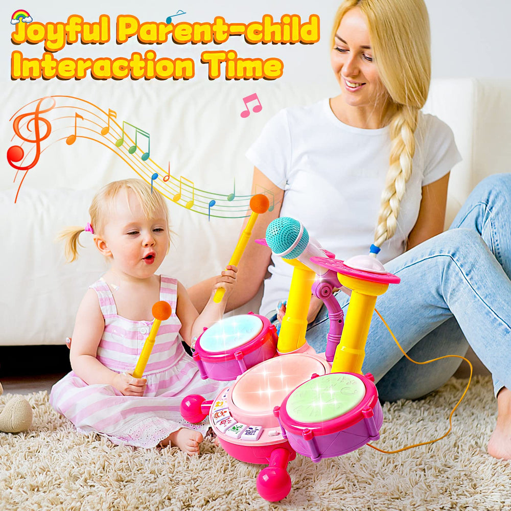Keysense Lifestyle Pink design toddler toy invites joyful singing and dancing sessions.