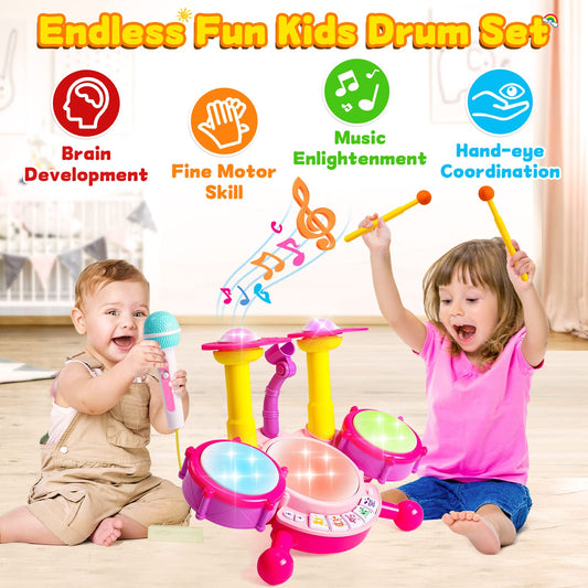 Keysense Lifestyle Toddlers drum pads and cymbals encourage early coordination and musical curiosity.