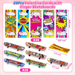 Keysense Valentines cards with 28 designs for classroom exchanges and gifts