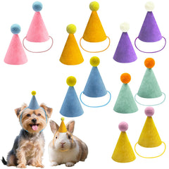 Kezzfpa colorful mini party hats for stuffed animals with adjustable fit for playful celebrations