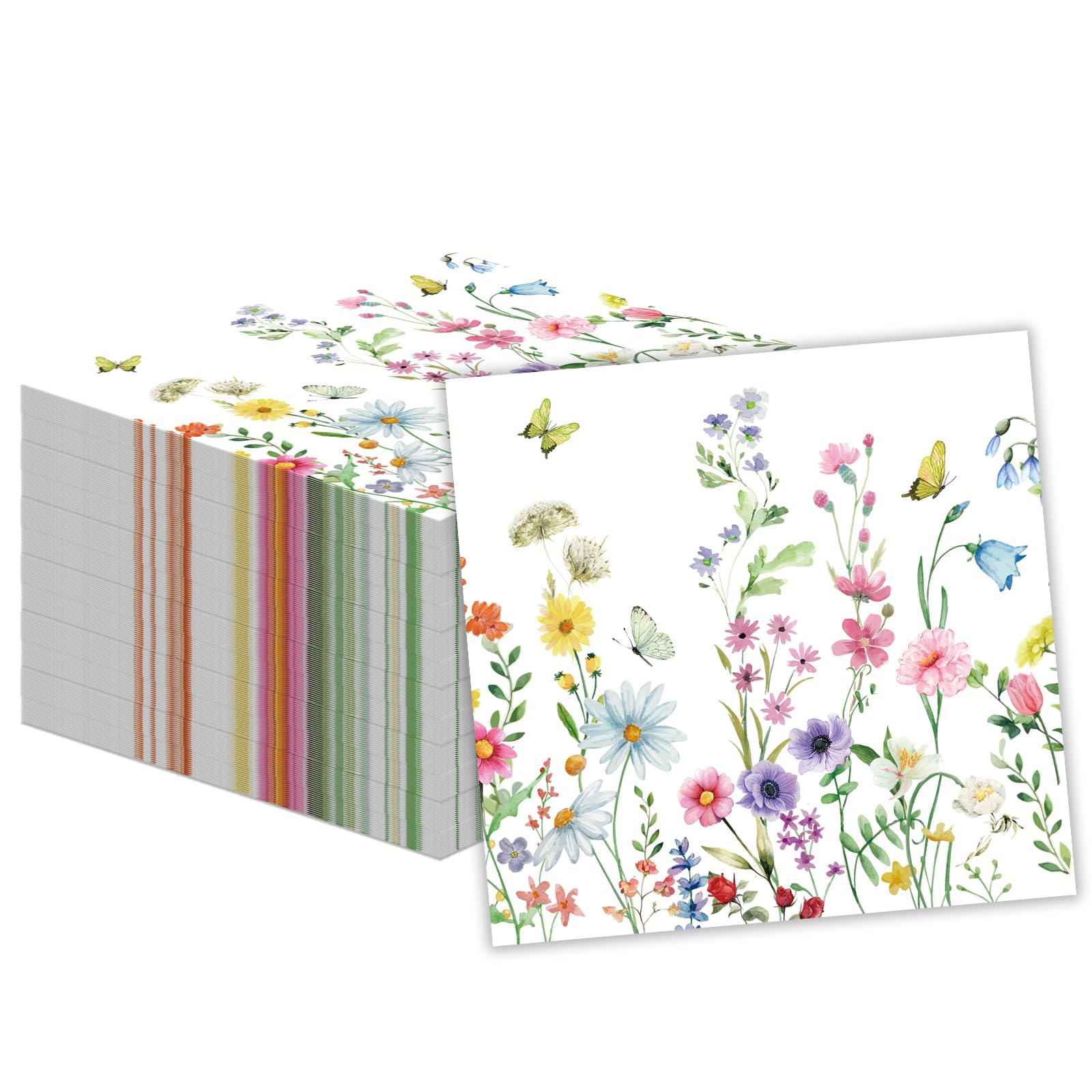 KFJBPB 50-piece wildflower napkins pack for elegant garden parties