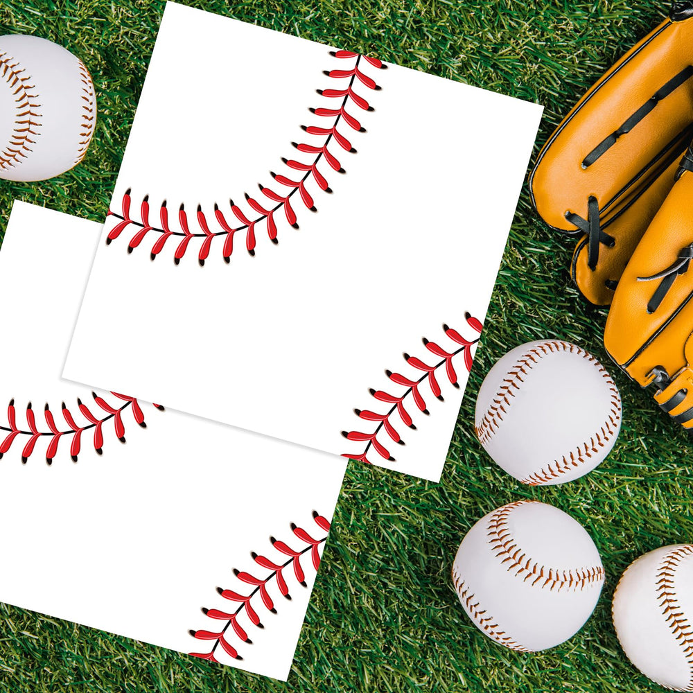 KFJBPB baseball themed party napkins used at birthdays and baby showers