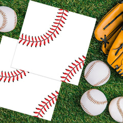 KFJBPB baseball themed party napkins used at birthdays and baby showers