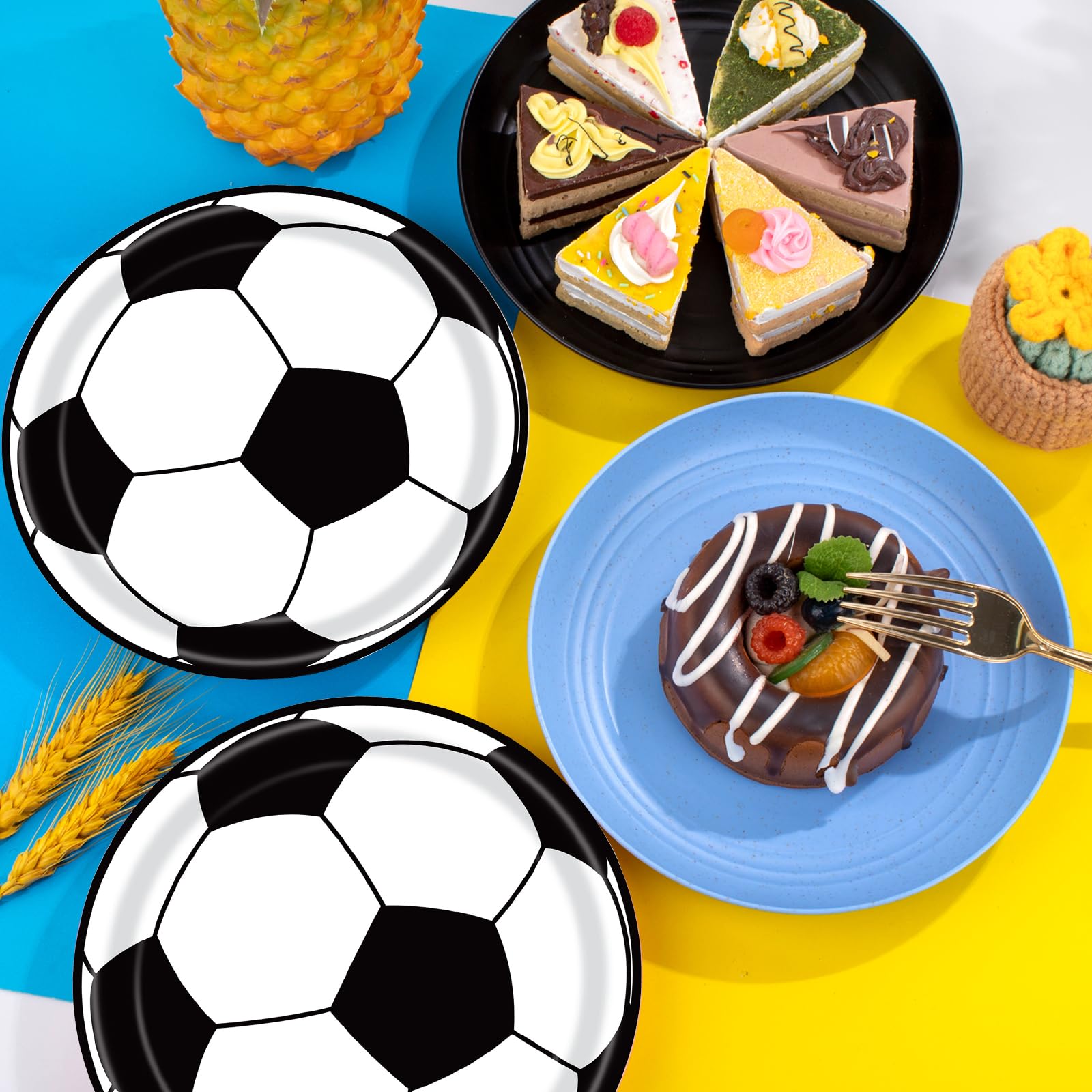 KFJBPB disposable soccer plates reduce post-party cleanup.