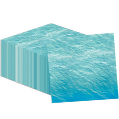 KFJBPB Ocean waves napkins with vibrant blue print for stylish parties