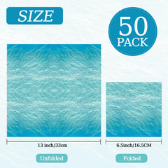 KFJBPB Ocean waves napkins pattern closeup shows bold print and texture