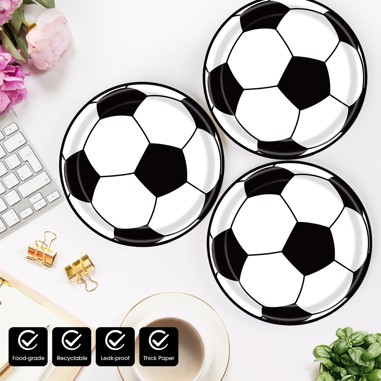 KFJBPB soccer party decor adds festive ambiance to any event.