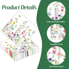 KFJBPB wildflower napkins on table add rustic charm to meals