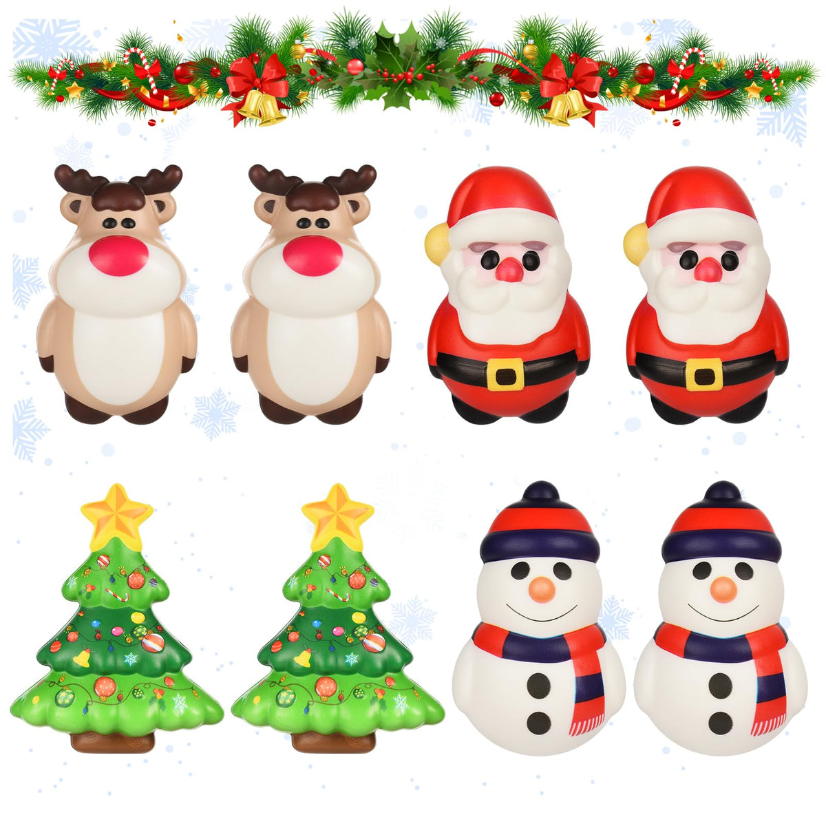 KFPPLXQ Christmas Snowman squishy for stress relief and sensory play.