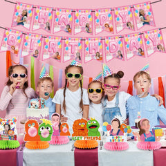 KGNZUIZIU Rachel Girls 3D honeycomb centerpiece for cake or photos