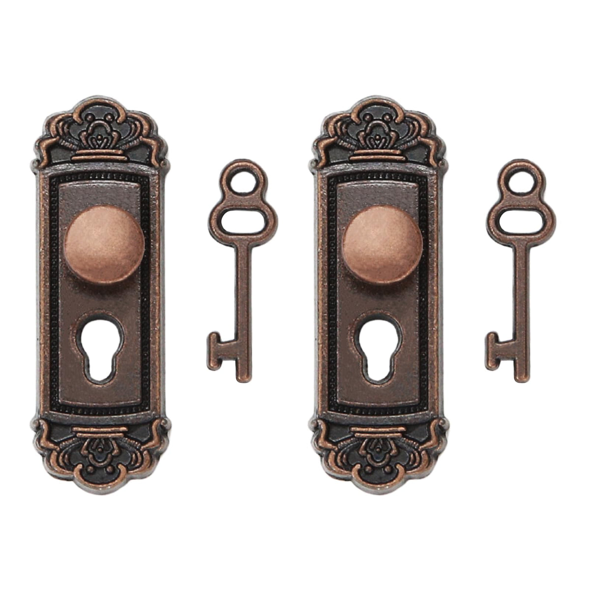 KH866 12-scale miniature door knob set for dollhouses enhances realism.