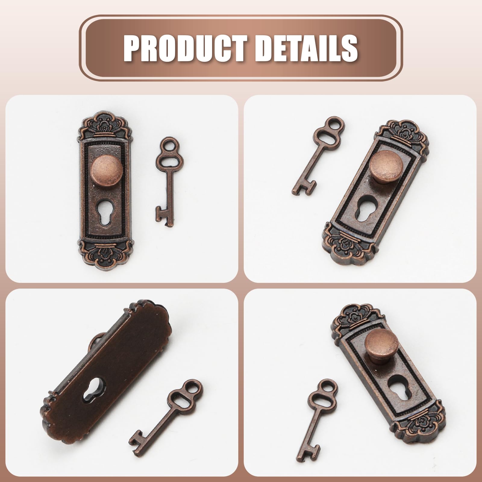 KH866 bronze miniature door lock adds detail and longevity to your scene.