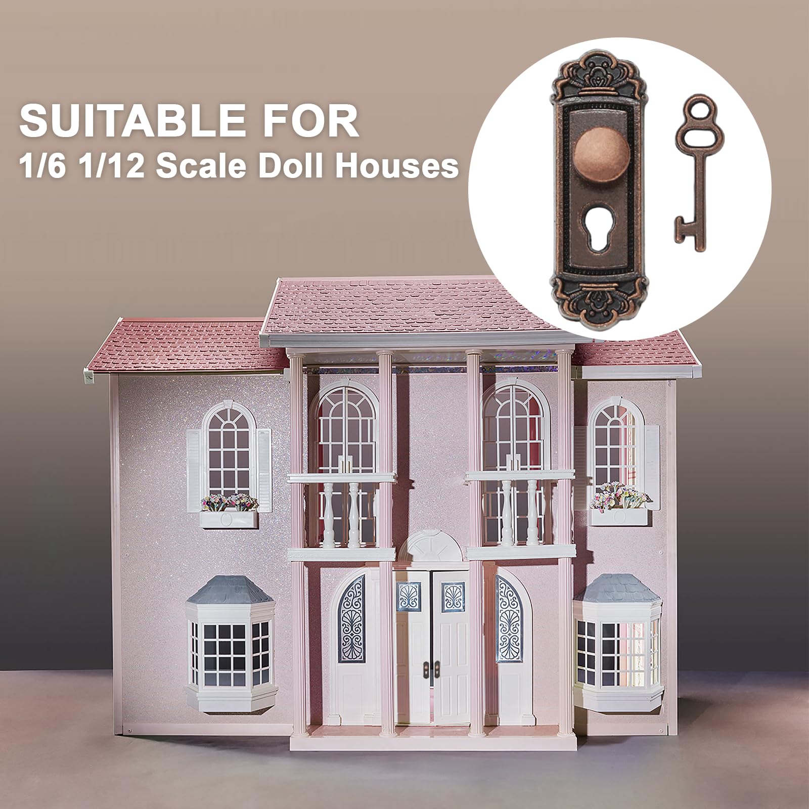 KH866 miniature keys for dollhouse lock enable easy access props.