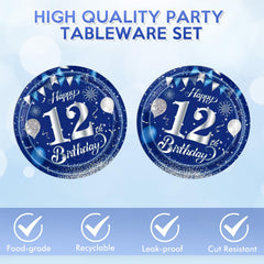 KHAIVI blue-silver tableware full view aids coordinated party look.