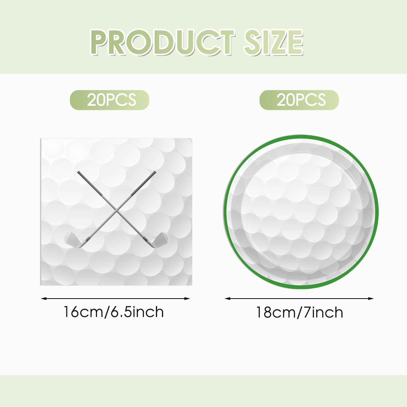 KHAIVI golf plates 13-inch, sturdy outdoor-ready dinnerware for celebrations.
