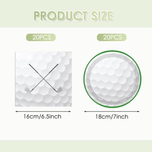 KHAIVI golf plates 13-inch, sturdy outdoor-ready dinnerware for celebrations.
