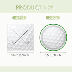 KHAIVI golf plates 13-inch, sturdy outdoor-ready dinnerware for celebrations.