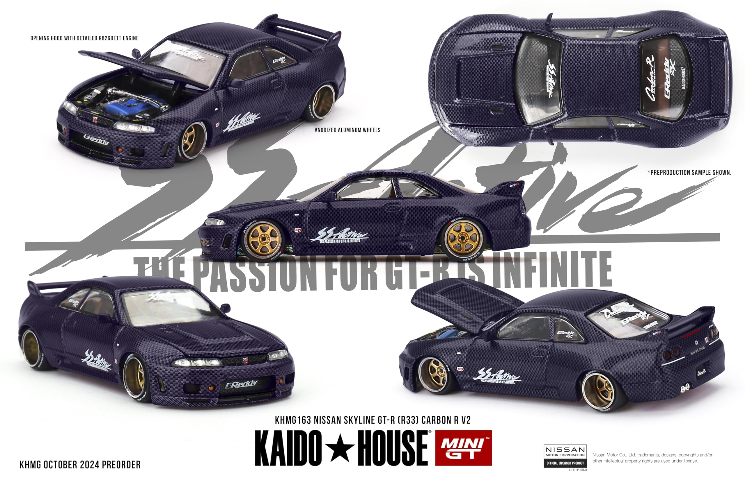 KHMG163 Purple carbon edition with opening hood feature for interactive viewing