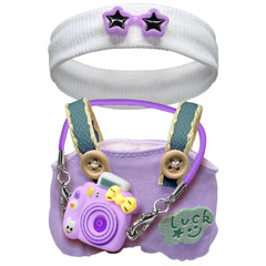 KHOXU 17cm doll clothes purple hat for stylish play and display