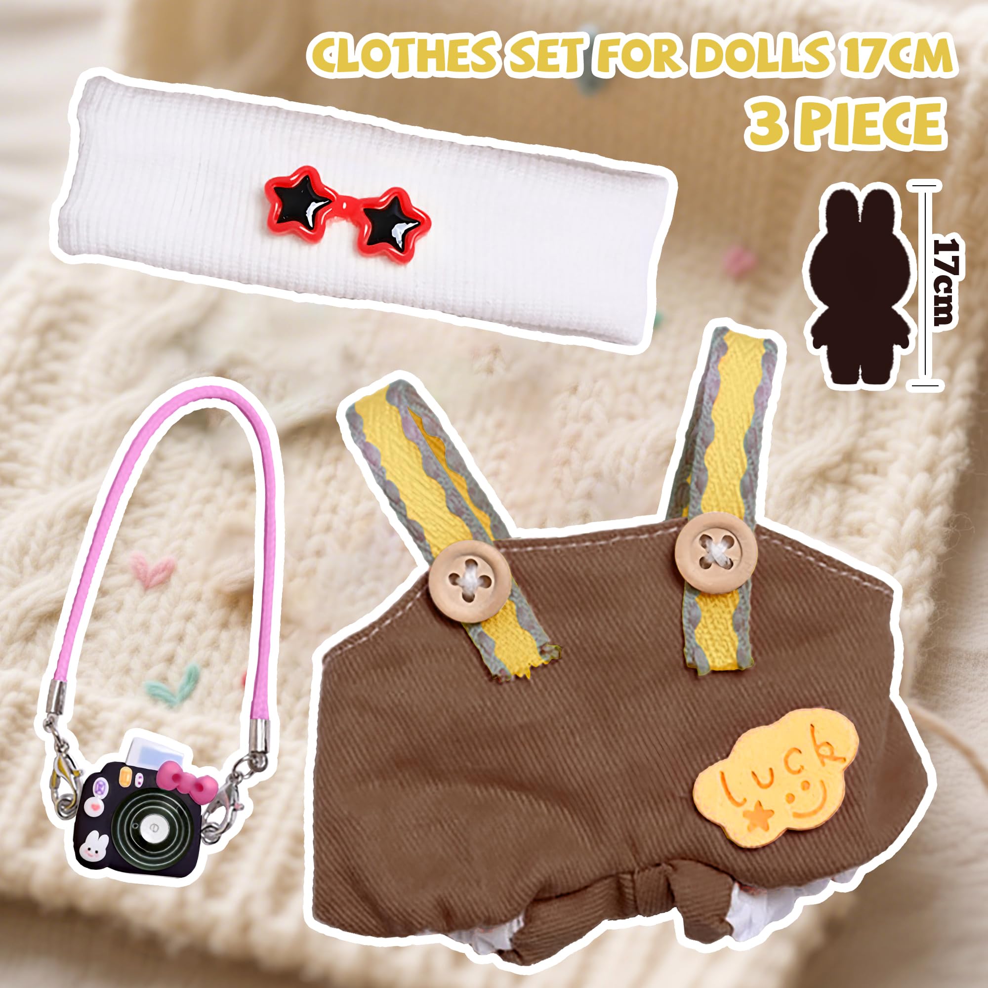KHOXU 17cm doll clothes set top ready for easy dressing.