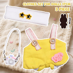 KHOXU 17cm doll clothes yellow hat detail showcases soft fabric and secure fit.