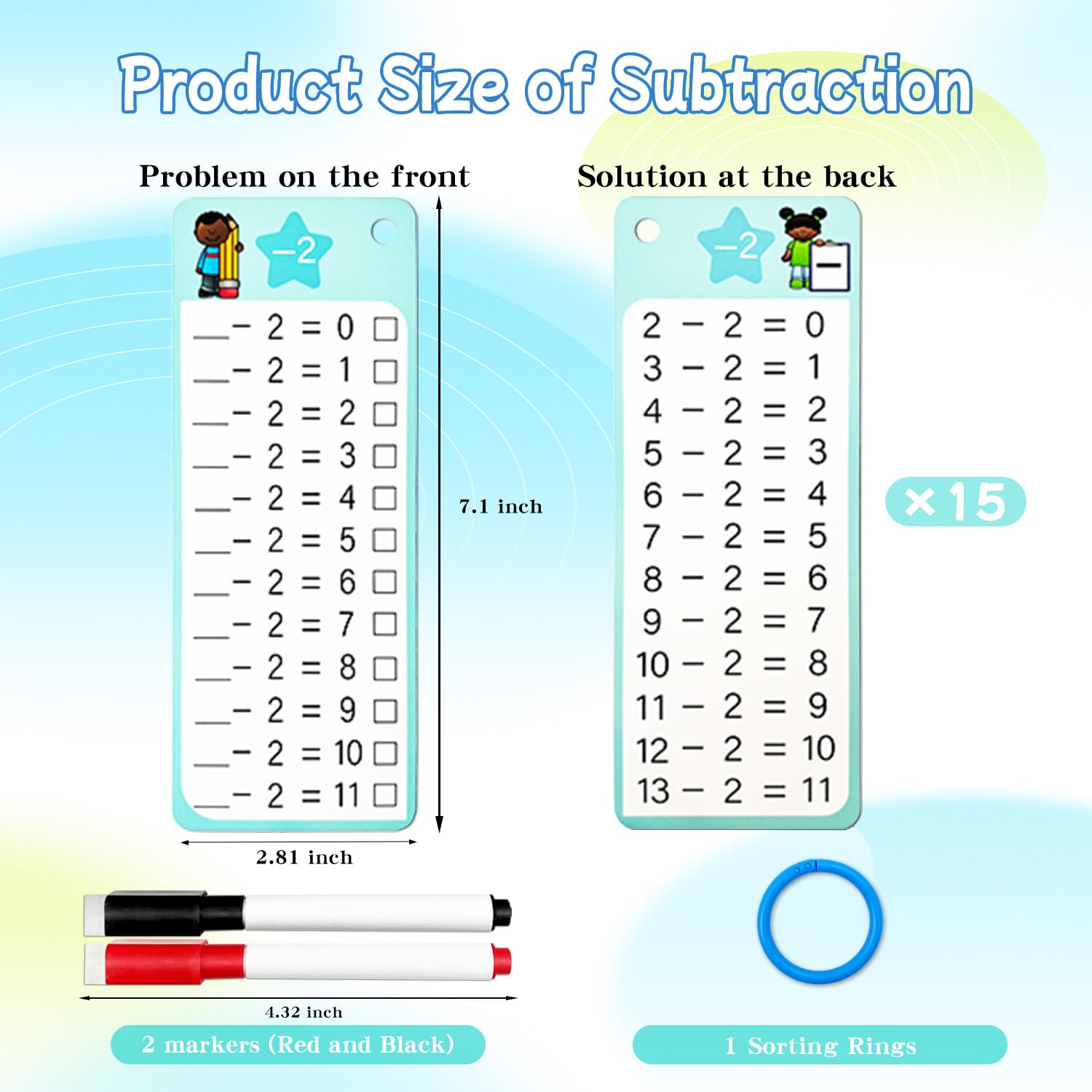 Kiadekoce binder rings help organize sixty cards neatly.