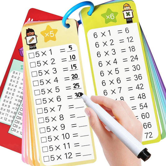 Kiadekoce multiplication flash cards front problems for quick daily practice