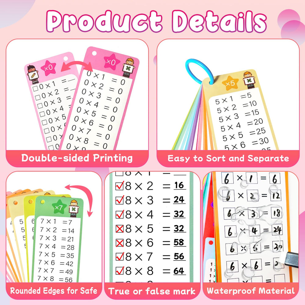 Kiadekoce binder rings organize flash cards for classroom use