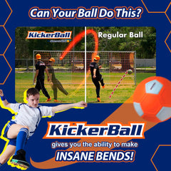 Kickerball aerodynamic ball design for stable flight.