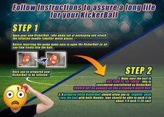 Kickerball blue packaging ideal for indoor and outdoor play